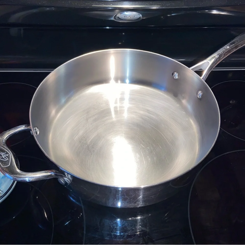 Guy Fieri Large 4 Quart Stainless Steel Stove Top Cookware & Original Lid- VGU